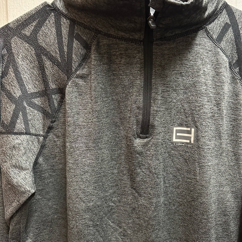 Tahari womens Gray Quarter-Zip with Geometric Design size XL/ pre owned B125 - Picture 4 of 4